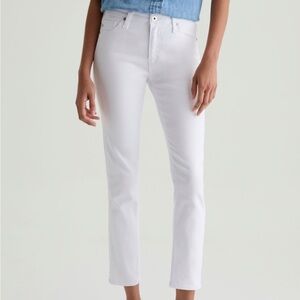 AG White Jeans, Cigarette Ankle, Gorgeous Clean, Size 25